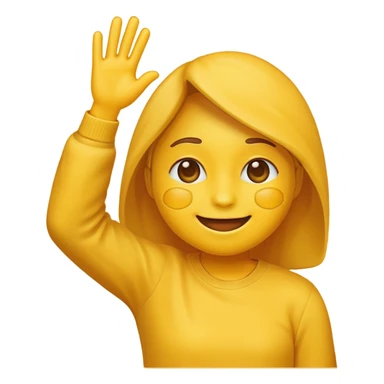 Yellow emoji dabbing sticker