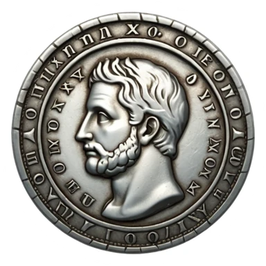 Ancient coin usa,silver sticker