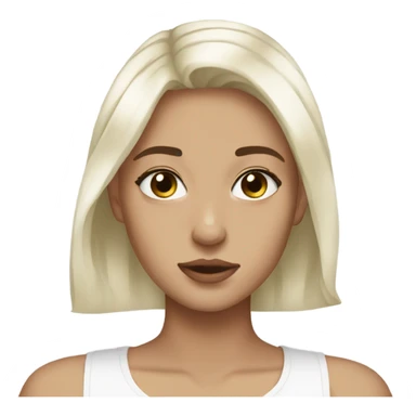 Aesthetic white clean girl emojis sticker