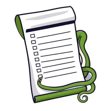 a to-do list paper that is extremely long, curling up and down like a snake, filled with many tiny checkboxes, fading into the distance to look never-ending sticker