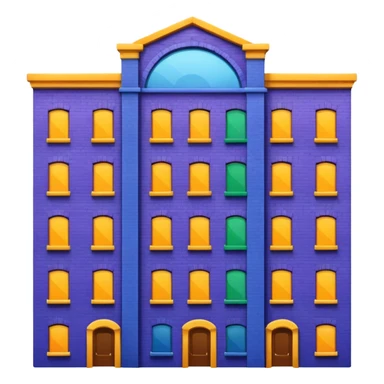 I want a 7 storey building with 7 chakras colour. Starting with violet, indigo, blue, green, yellow, orange , red sticker