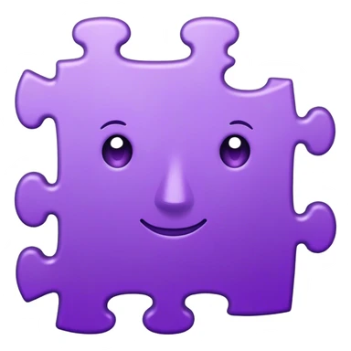 Puzzle piece purple sticker