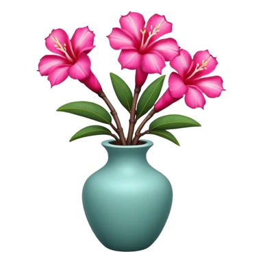 a Adenium obesum in a vase sticker