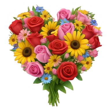 i love you with flowers  sticker