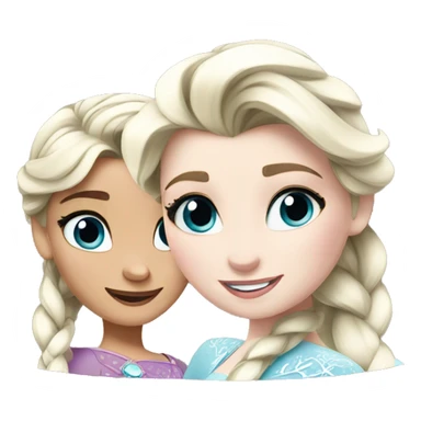 Anna and Elsa  sticker
