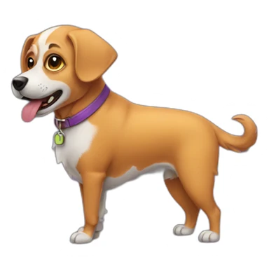 dog dressed for Halloween sticker