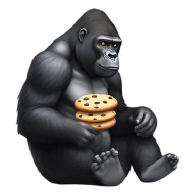 Gorilla tag gorilla with coockies sticker