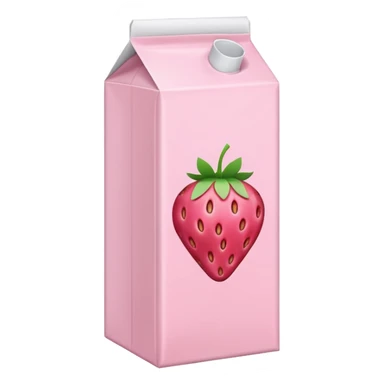 Strawberry milk carton sticker