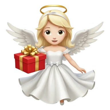 engel, der mit Geschenk angeflogen kommt sticker
