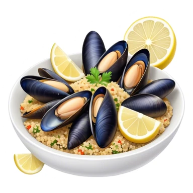 Mussels and quinoa sticker