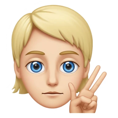 Rolling eyes with peace  sticker