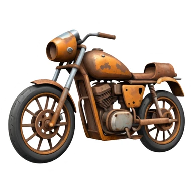 Damaged motorbike there should be no front wheel it should be like junk  sticker