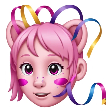 Ear with party streamers sticker