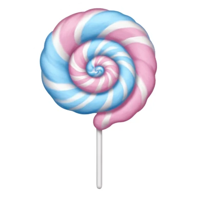 Cotton Candy, Pink Swirl Cotton Candy – classic fluffy pink spiral on a white stick. sticker