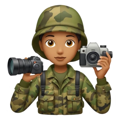 
wildlife photographer, camouflage clothe sticker