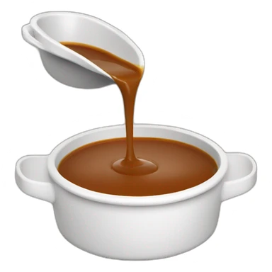 pouring gravy from ramekin sticker