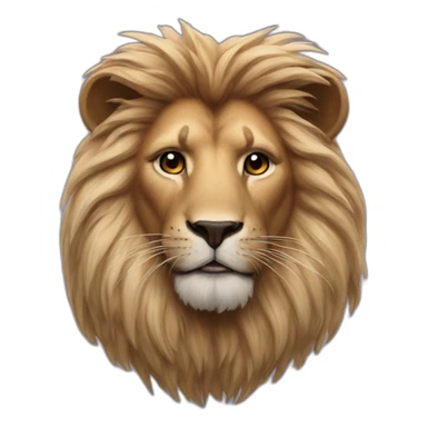 Photorealistic lionhead sticker