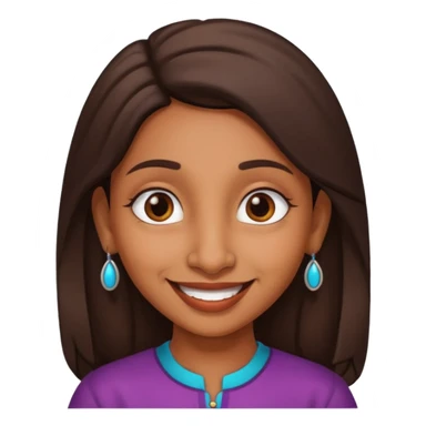 a indian girl with a big nose sticker