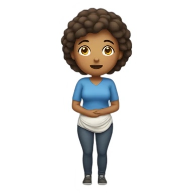 woman with stomach ache sticker