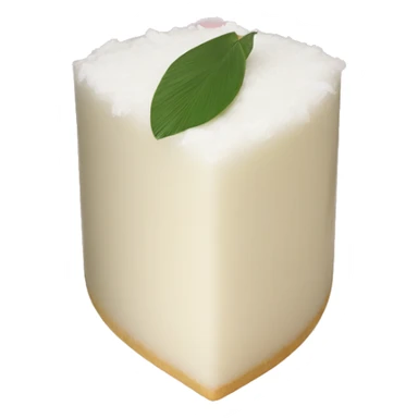 a serving of coconut blancmange sticker