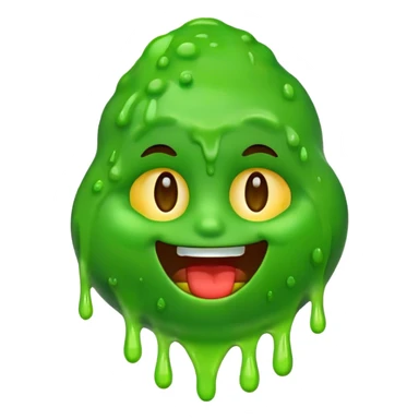 an hot emoji face with slime pouring out the mouth sticker