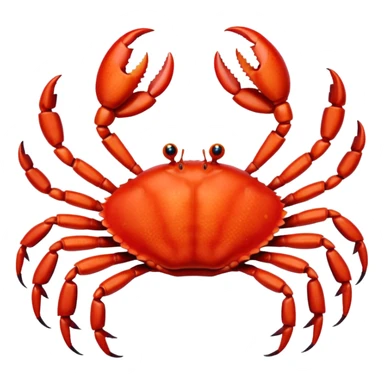 A crab with eight legs and two pincers sticker