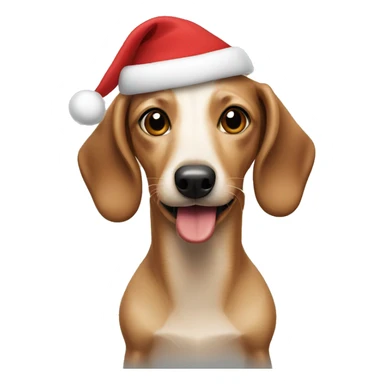 Christmas dog wiener dog sticker