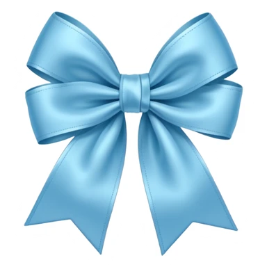 Light blue bow cartoonish sticker