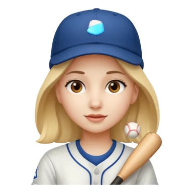 baseball hatted girl sticker