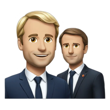 Macron avec un chat sur la tête sticker