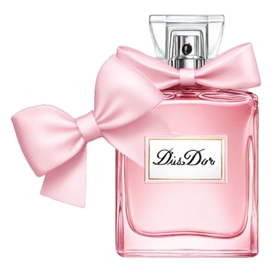 Light pink Miss Dior perfume with bow sticker