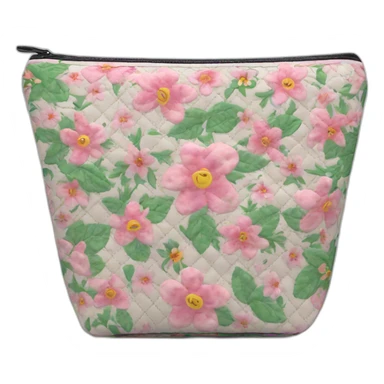 floral quilted makeup bag sticker