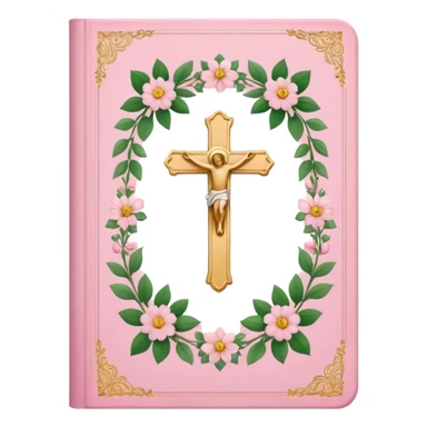 make a catholic catechism with very girly pink tones sticker