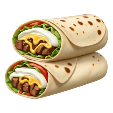 Steak and mozzarella cheese burrito  sticker
