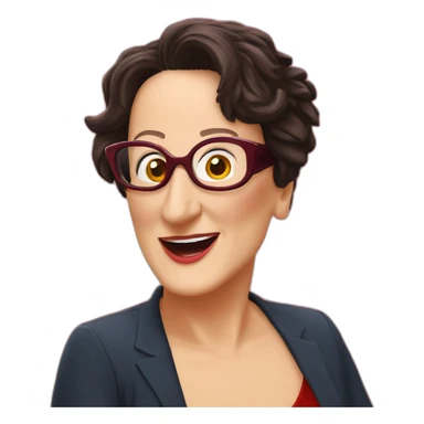 Anne roumanoff lunettes rouges sticker