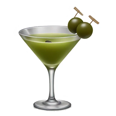 Dirty martini with olives on a toothpick  sticker