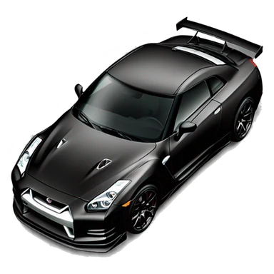jdm car similar to nissan gtr r35, black color sticker