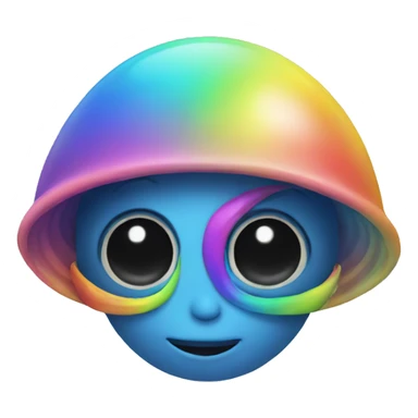 alien rainbow sticker