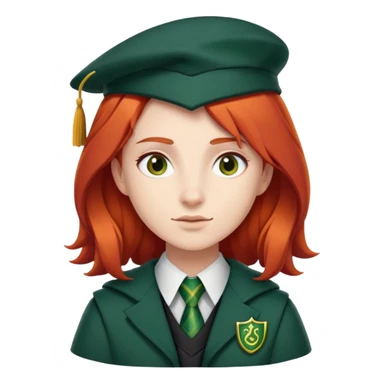 red hair Slytherin Student  sticker