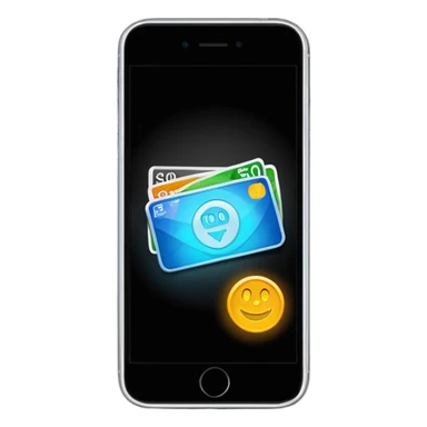 an iphone where a notification pops up that reads: "£50 deposit paid" sticker