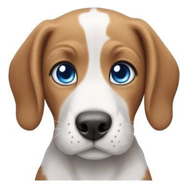 Beagle puppy and a cat grey with blue eyes sticker