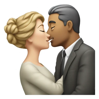 Guy kissing his wife sticker