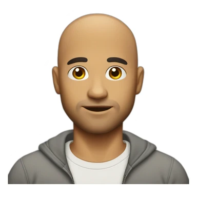 Bald Latino guy with a short beard sticker