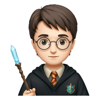 Harry Potter with a wand sticker