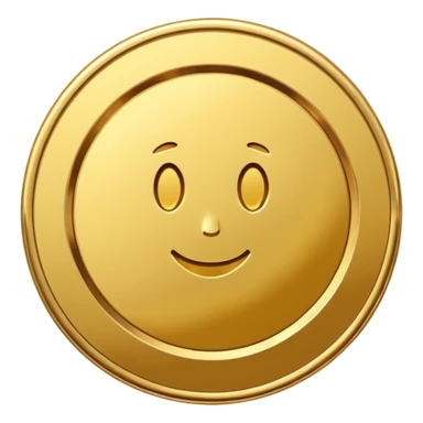 Single gold coin sticker