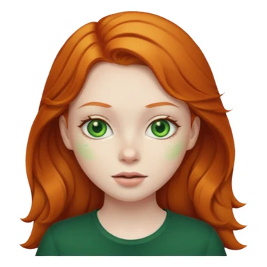 Ginger girl with green eyes sticker