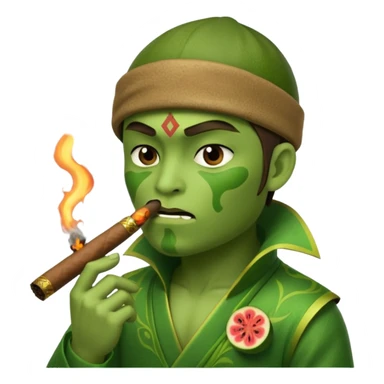 Fruit ninga smoking a cigar sticker