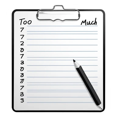 Timetable with one slot scribbled out: “too much sticker