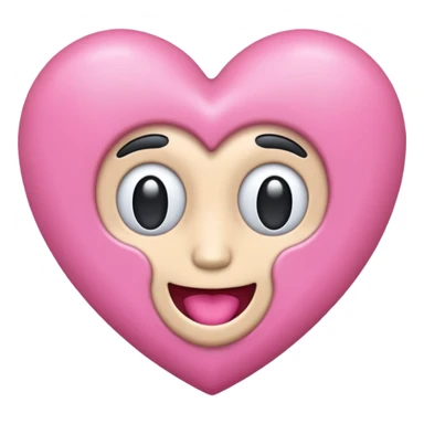 dumble emoji with heart pink colour sticker