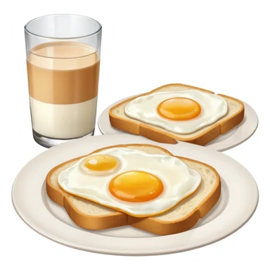 Breakfast ( bread + egg + glass of milk)
 sticker